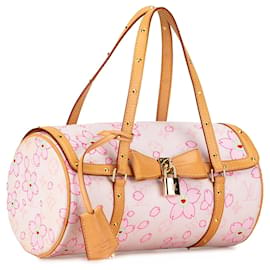 Louis Vuitton-Pink Louis Vuitton x Takashi Murakami Cherry Blossom Papillon 30 Handbag-Pink