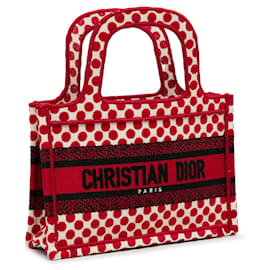 Dior-Red Dior Mini Dioramour Book Tote-Red