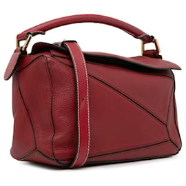 Loewe-Red LOEWE Small Puzzle Satchel-Red