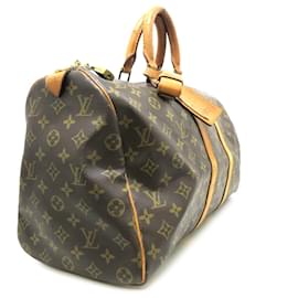 Louis Vuitton-Brown Louis Vuitton Monogram Keepall 45 Travel Bag-Brown