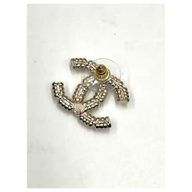 Chanel-Boucles d’oreilles CHANEL-Blanc