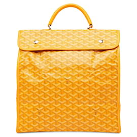 Goyard-Yellow Goyard Goyardine Saint Leger Backpack-Yellow