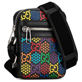 Gucci-Black Gucci GG Supreme Psychedelic Crossbody Bag-Black