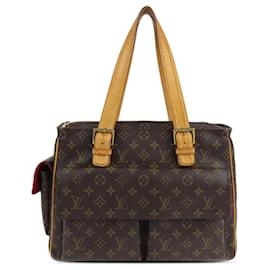 Louis Vuitton-Brown Louis Vuitton Monogram Multipli-Cite Tote Bag-Brown