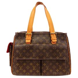 Louis Vuitton-Brown Louis Vuitton Monogram Multipli-Cite Tote Bag-Brown