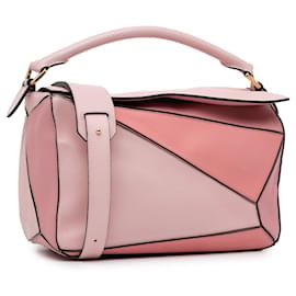 Loewe-Pink LOEWE Medium Puzzle Bag Satchel-Pink