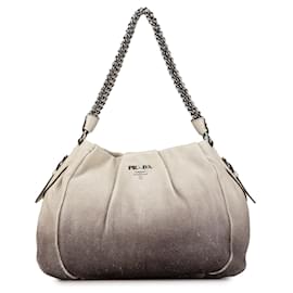 Prada-Gray Prada Cervo Antik Shoulder Bag-Other