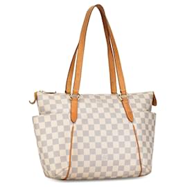 Louis Vuitton-White Louis Vuitton Damier Azur Totally PM Tote Bag-White