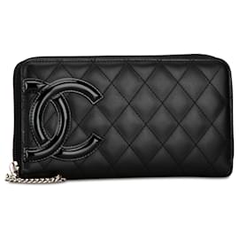 Chanel-Black Chanel Cambon Ligne Zippy Wallet-Black