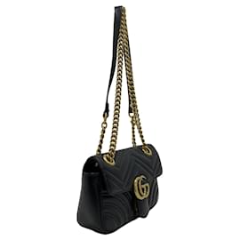 Gucci-Black Gucci Small GG Marmont Matelasse Crossbody-Black