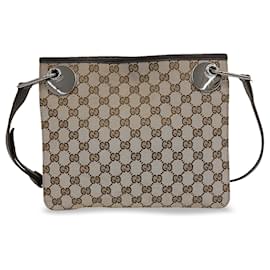 Gucci-Brown Gucci GG Canvas Eclipse Crossbody-Brown