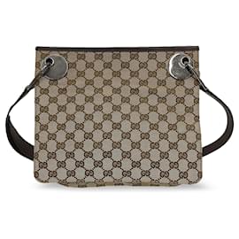 Gucci-Brown Gucci GG Canvas Eclipse Crossbody-Brown