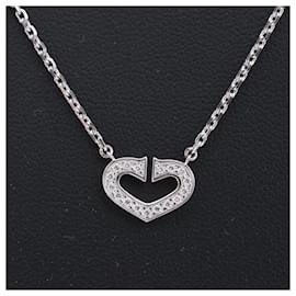 Cartier-Cartier Small C Heart Diamond Necklace 750(WG) 5.8g-Other