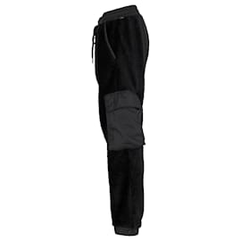 Moncler-Moncler Tapered Lounge Pants in Black Fleece-Black