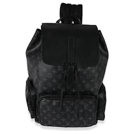 Louis Vuitton-Louis Vuitton Monogram Eclipse Canvas Trio Backpack-Black