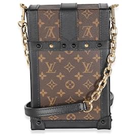 Louis Vuitton-Louis Vuitton Monogram Canvas Vertical Trunk Pochette-Black