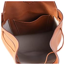 Hermès-Hermès Fauve Barenia Faubourg Flash Sailor Backpack PHW-Brown