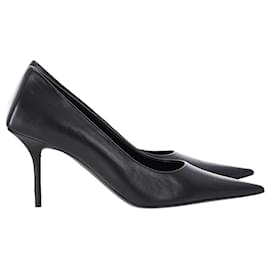 Balenciaga-Balenciaga Square Knife Pumps in Black Leather-Black