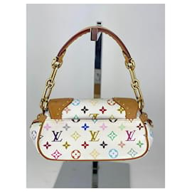 Louis Vuitton-LOUIS VUITTON Monogram Multicolor Marilyn White Hand Shoulder Bag-White