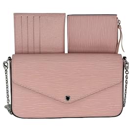 Louis Vuitton-Louis Vuitton FELICIE POCHETTE Epi Pink Leather Crossbody-Pink