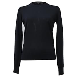 Theory-Theory Crewneck Regal Sweater in Navy Blue Wool-Navy blue