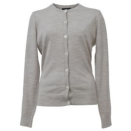 Theory Regal Buttoned Cardigan aus beigem Wolle Beige