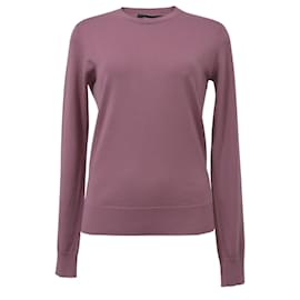 Theory-Theory Crewneck Regal Sweater in Pink Wool-Pink