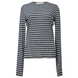 Top a righe a maniche lunghe Sportmax in cotone azzurro Blu Blu chiaro