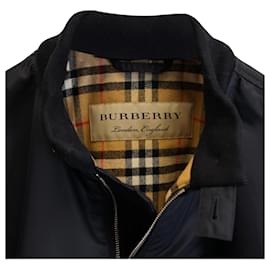 Burberry-Burberry Padded Shell Bomber Jacket in Navy Polyamide-Blue,Navy blue