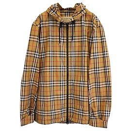 Leichte Kapuzenjacke mit Vintage-Check von Burberry aus beigem Polyester Beige
