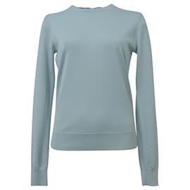 Theory-Theory Crewneck Regal Sweater in Light Blue Wool-Blue,Light blue