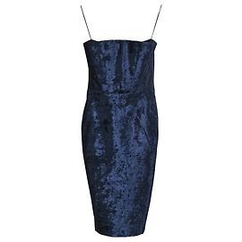 Acne Akne Studios trägerloses Midikleid aus blauer Samt Blau