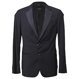 Giorgio Armani-Giorgio Armani Soho Blazer in Navy Blue Wool-Blue,Navy blue