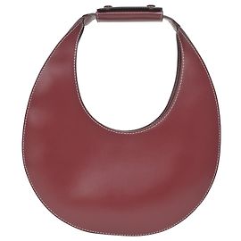 Bolso Moon Staud en cuero burdeos Roja Burdeos