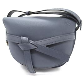 Loewe-Loewe Leather Gate Bag  Leather Crossbody Bag in Excellent condition-Blue