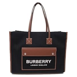 Burberry-Burberry Freya Tote Bag  Leather Tote Bag 8055747.0 in Excellent condition-Black