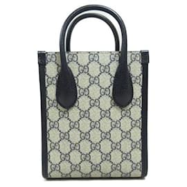 Gucci-Gucci Interlocking G Mini Tote Bag Leather Crossbody Bag 691623 in Excellent condition-Blue