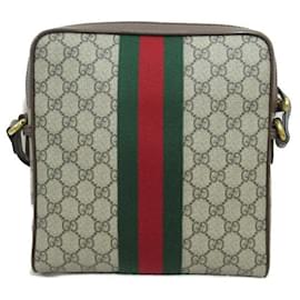Gucci-Gucci Ophidia Shoulder Bag Canvas Shoulder Bag 547926 in Excellent condition-Beige