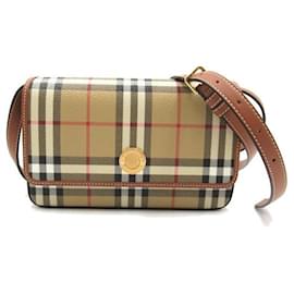 Burberry-Burberry Hampshire Shoulder Bag  Canvas Shoulder Bag 8070000.0 in Excellent condition-Brown