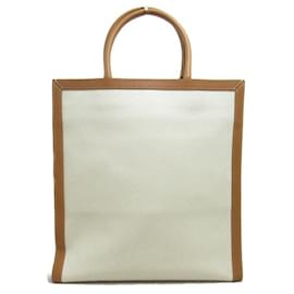 Céline-Celine Vertical Coverage Tote Bag Canvas Tote Bag 190402BNZ.02NT in Excellent condition-White