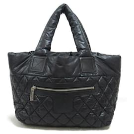 Chanel-Sac tote Chanel Coco Cocoon GM en toile A47107 en excellent état-Noir