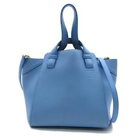 Loewe-Loewe Hammock Nugget Leather Shoulder Bag A538H04X06 in Excellent condition-Blue