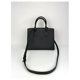 Louis Vuitton-Louis Vuitton Lockme Monochrome PM Black Leather Tote-Black