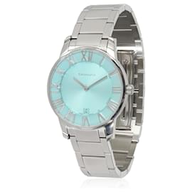 Tiffany & Co-Tiffany & Co. Atlas 63452769 Men's Watch in  Stainless Steel-Silvery,Metallic