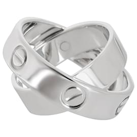 Cartier-Cartier Double Love Ring in 18K White Gold-Silvery,Metallic