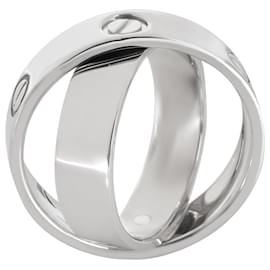 Cartier-Cartier Double Love Ring in 18K White Gold-Silvery,Metallic