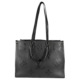 Louis Vuitton-Louis Vuitton Black Monogram Empreinte Onthego GM-Black