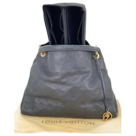 Louis Vuitton-LOUIS VUITTON Artsy MM Monogram Empreinte Infini Blue Tote Hand Bag-Blue