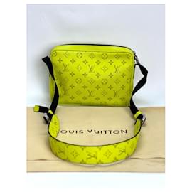 Louis Vuitton-LOUIS VUITTON Taigarama Outdoor Messenger Yellow Bag-Yellow