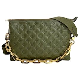 Louis Vuitton-LOUIS VUITTON Coussin MM Khaki Shoulder Bag-Green,Khaki